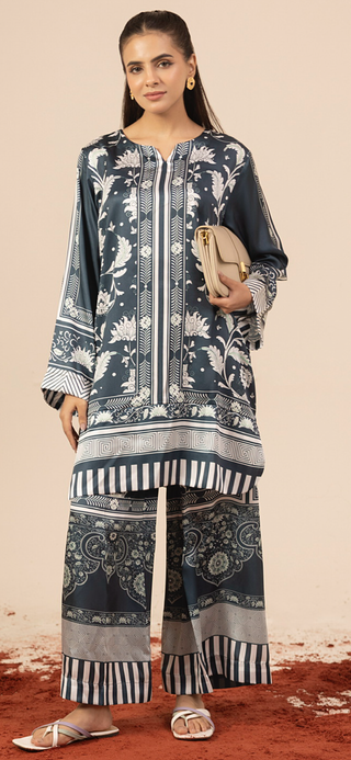 Teal 2pc Silk Co-Ord