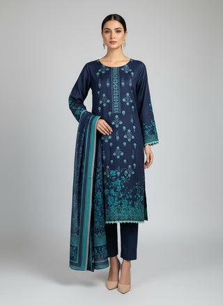Navy 3pc Dhanak Suit