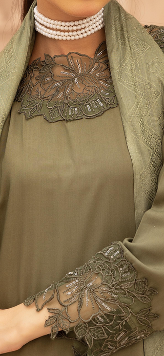 Khaki 3pc Linen Suit