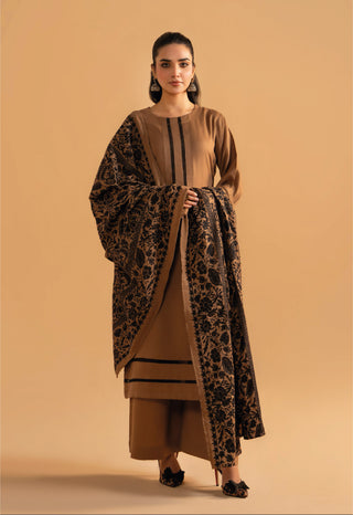 Beige Raniya.h 3pc Dhanak Suit