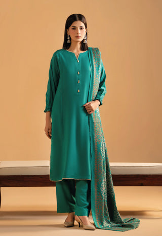 Mint Raniya.h 3pc Dhanak Suit