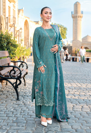 Mint 3pc Mother & Daughter Winter Linen Suit