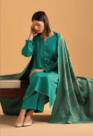 Mint Raniya.h 3pc Dhanak Suit