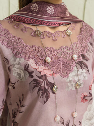 Dusky Pink Floral 3pc Suit