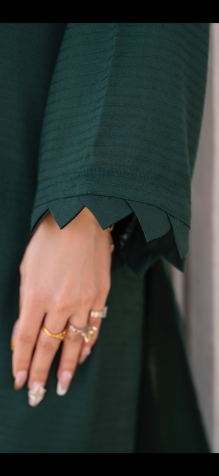 Simple Green Raniya.h 3pc Dhanak Suit