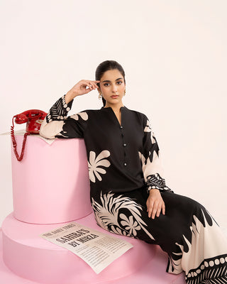 Black Floral 1pc Maxi