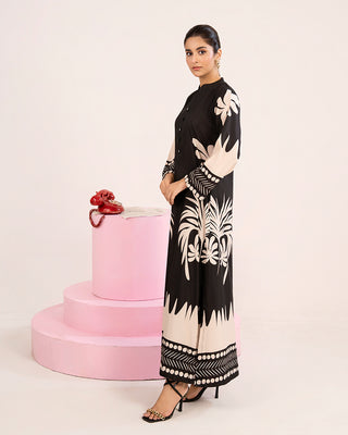 Black Floral 1pc Maxi
