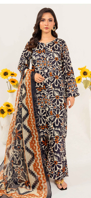 Black/Brown 3pc Ally’s Gripsilk Suit