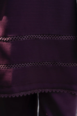 Simple Purple Raniya.h 3pc Dhanak Suit