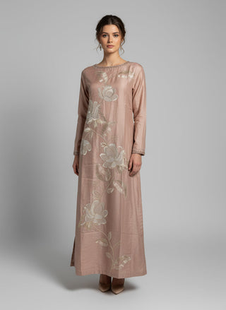 Skin Linen Embroided 1pc Maxi