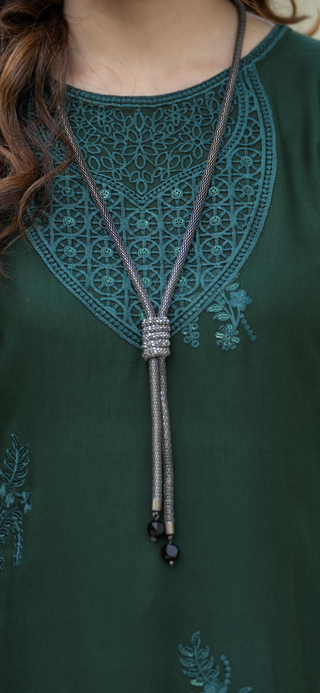 Green Raniya.h 3pc Linen Suit
