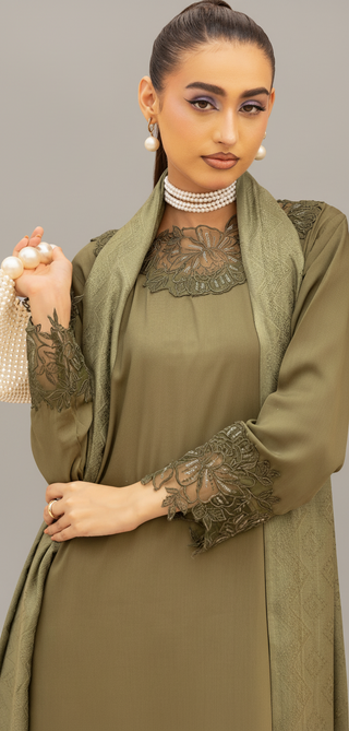 Khaki 3pc Linen Suit