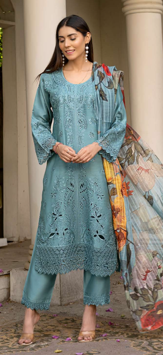 Mint 3pc Summer Chickenkari Suit