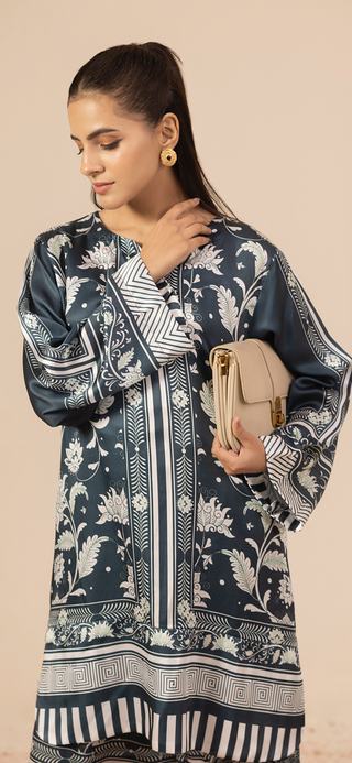 Teal 2pc Silk Co-Ord