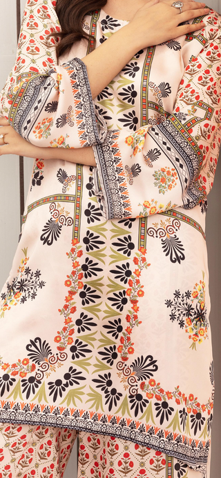 Cream 2pc Silk Co-Ord