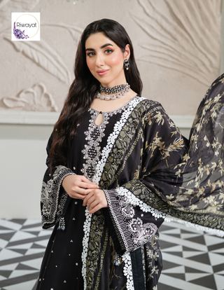 Black&White 3pc Viscose Suit