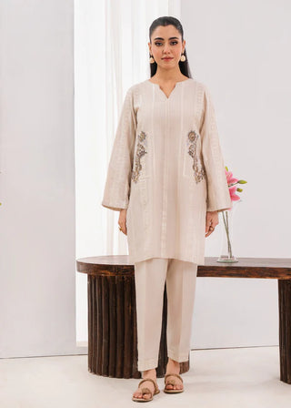Beige Dhanak Shirt 2pc Set