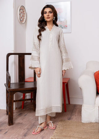 Off-White 2pc Readymade Lawn Suit