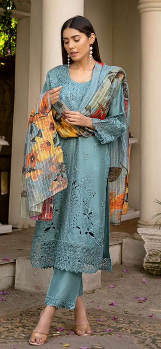 Mint 3pc Summer Chickenkari Suit