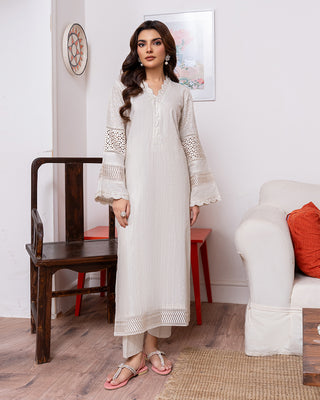 Off-White 2pc Readymade Lawn Suit