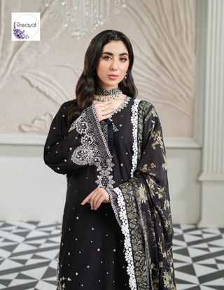 Black&White 3pc Viscose Suit