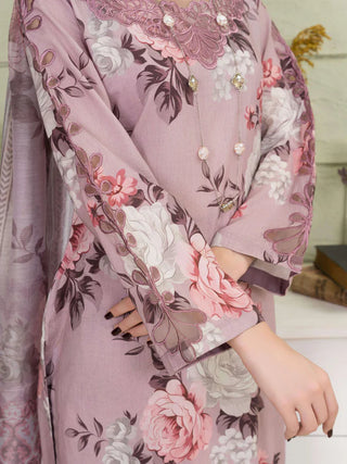 Dusky Pink Floral 3pc Suit