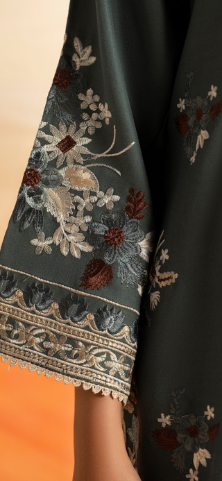 Grey Raniya.h Embroided Dhanak Suit