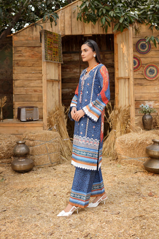 Blue 2pc Lawn Co-Ord