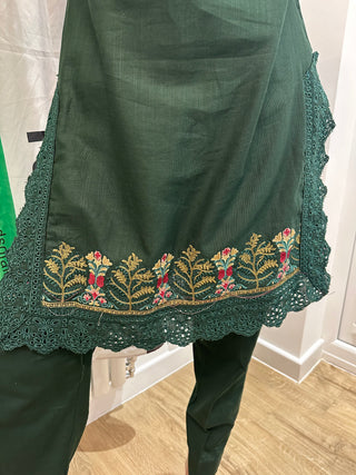 Green Khaddar 2 Piece Co-ord Set