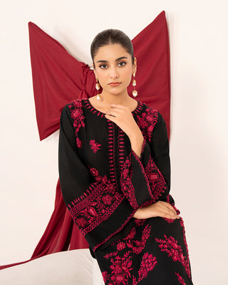 Black Khaddar 2pc Co-ord Set