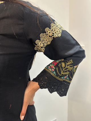 Black Khaddar 2 Piece Co-ord Set
