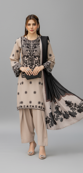 Grey Raniya.h 3pc Linen Suit