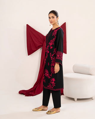 Black Khaddar 2pc Co-ord Set