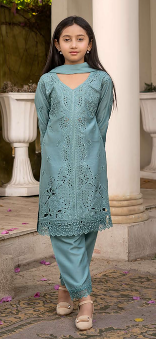 Mint 3pc Summer Chickenkari Suit