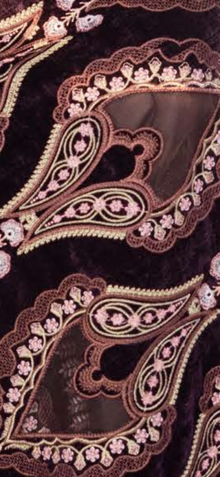 Brown Dhanak 3pc Suit with Heavy Cutwork Shawl