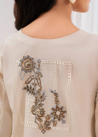 Beige Dhanak Shirt 2pc Set