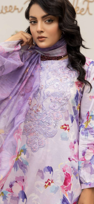 Lilac Floral 3pc Suit
