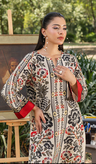 Cream Floral 2pc Cotton Co-Ord