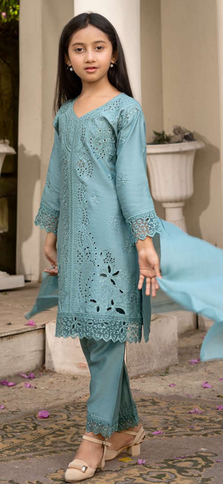 Mint 3pc Summer Chickenkari Suit