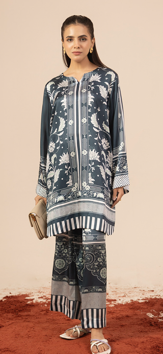 Teal 2pc Silk Co-Ord