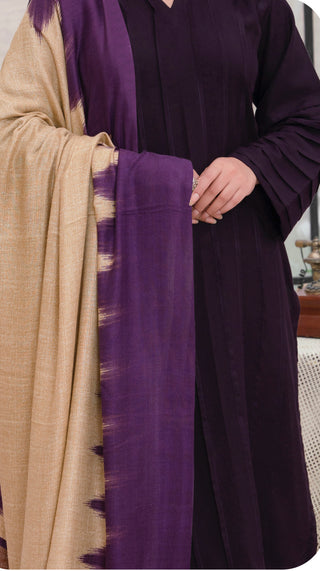 Purple Simple 3pc Raniya.h Linen Suit
