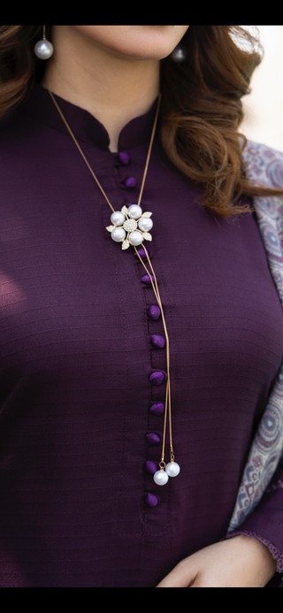 Simple Purple Raniya.h 3pc Dhanak Suit