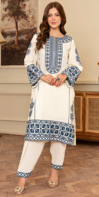 Cream 2pc Shalwar Set