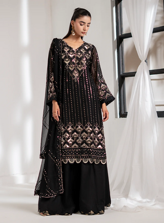Chiffon-PartyWear-Black