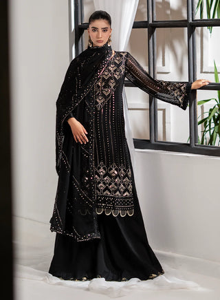 Chiffon-PartyWear-Black