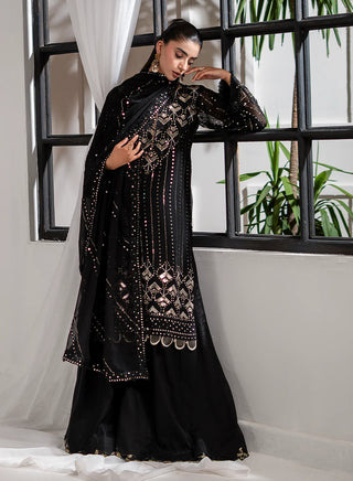 Chiffon-PartyWear-Black