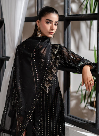 Chiffon-PartyWear-Black