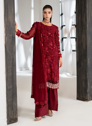 Chiffon-PartyWear-Red