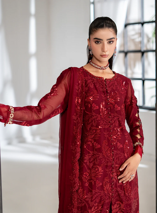 Chiffon-PartyWear-Red