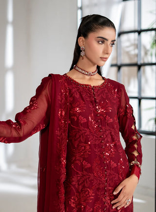 Chiffon-PartyWear-Red